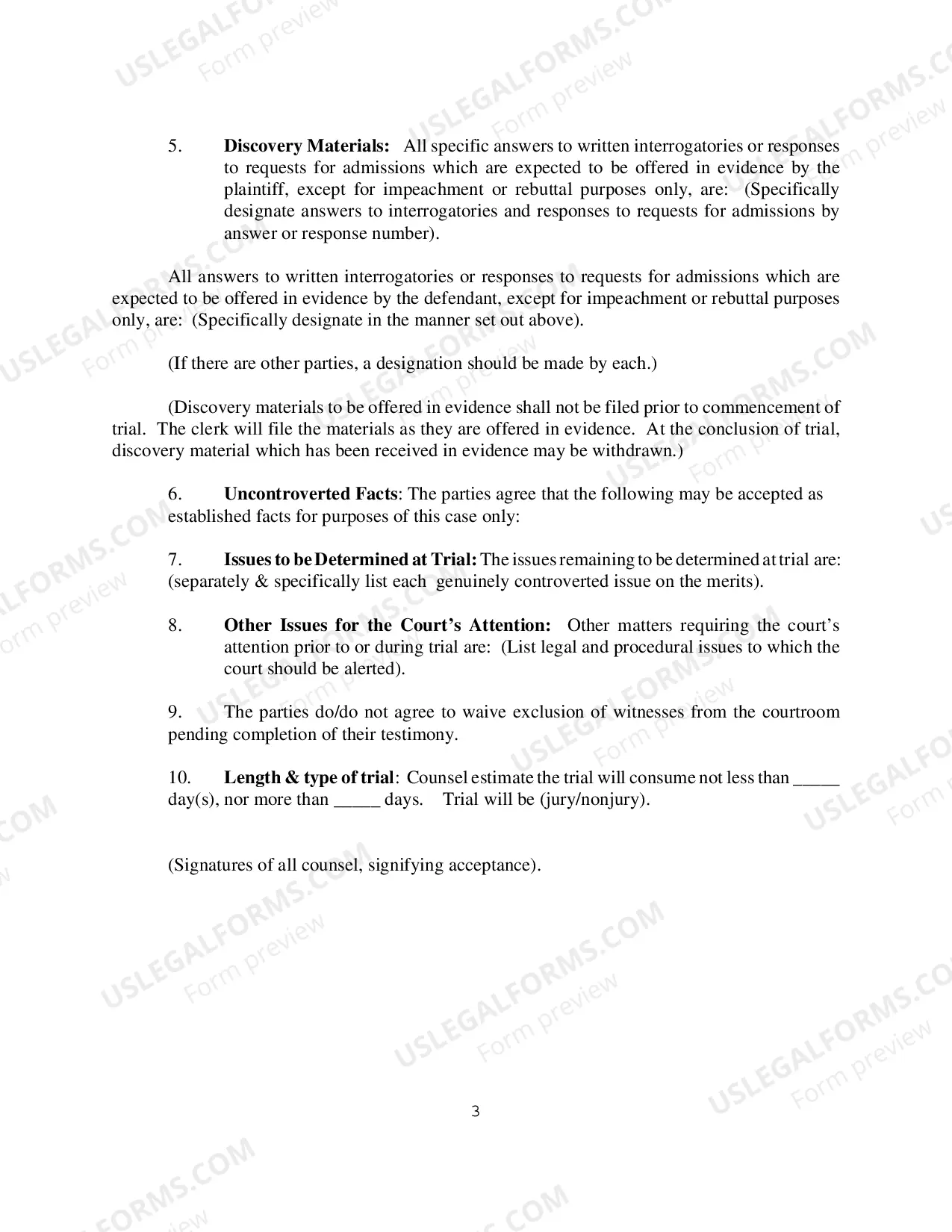 Preview Final Pretrial Statement