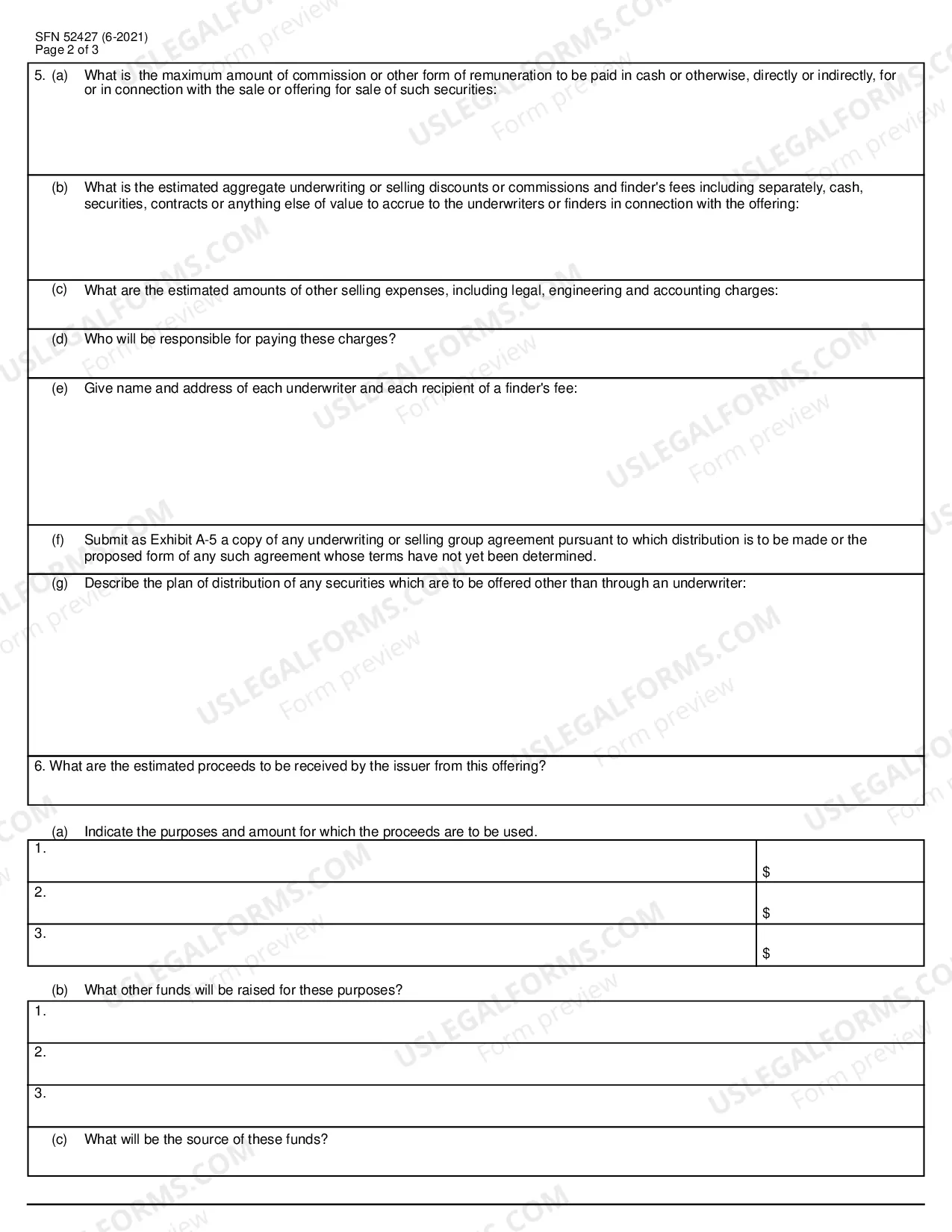 Preview Application For Registration of Securities By Qualification