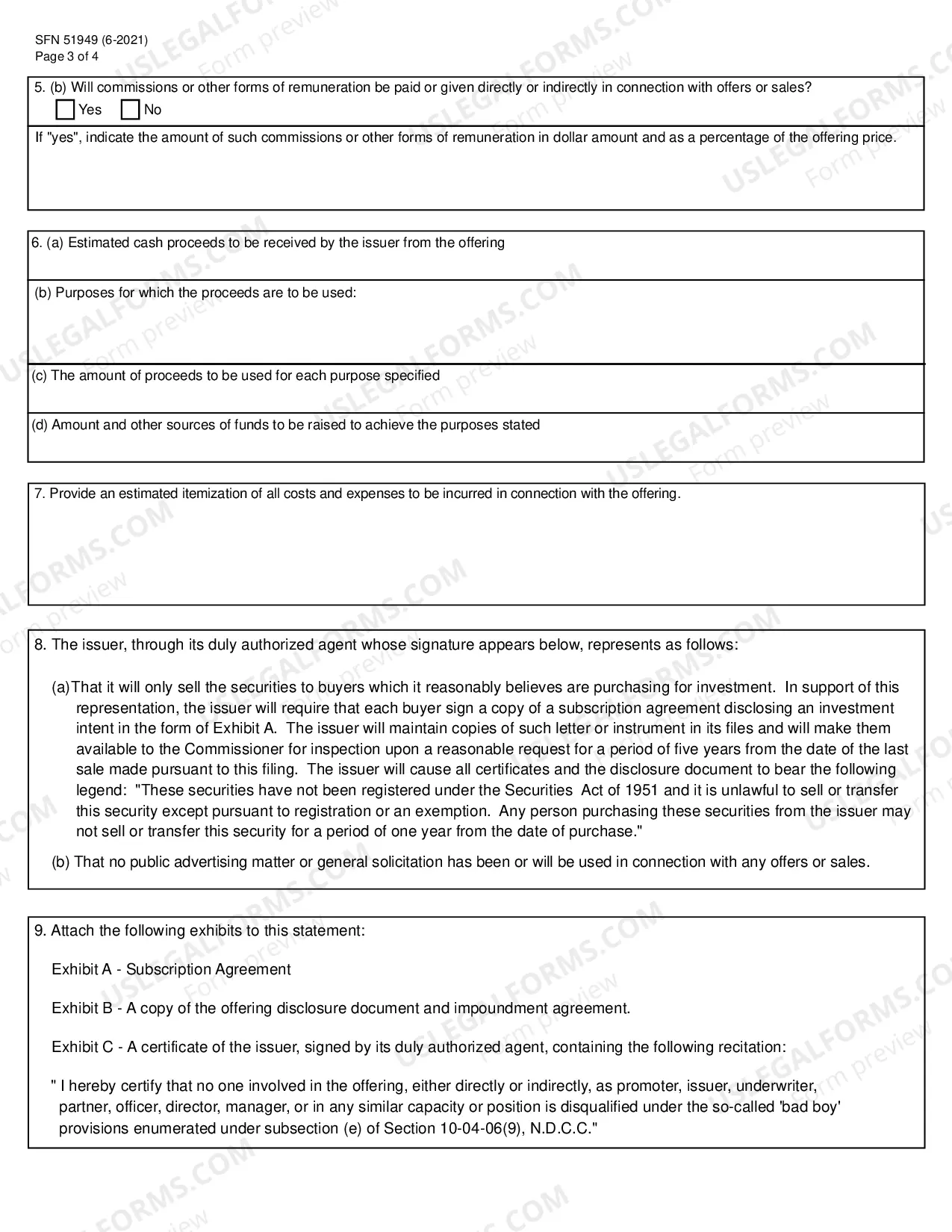 Preview Issuer Exemption Application