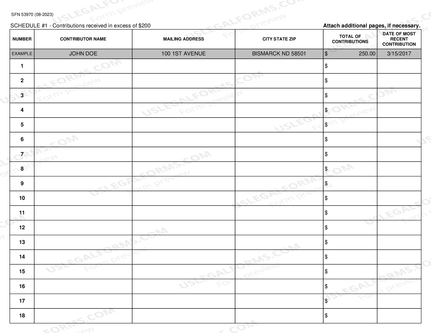 Preview CAMPAIGN CONTRIBUTION STATEMENT, COUNTY OR CITY CANDIDATES