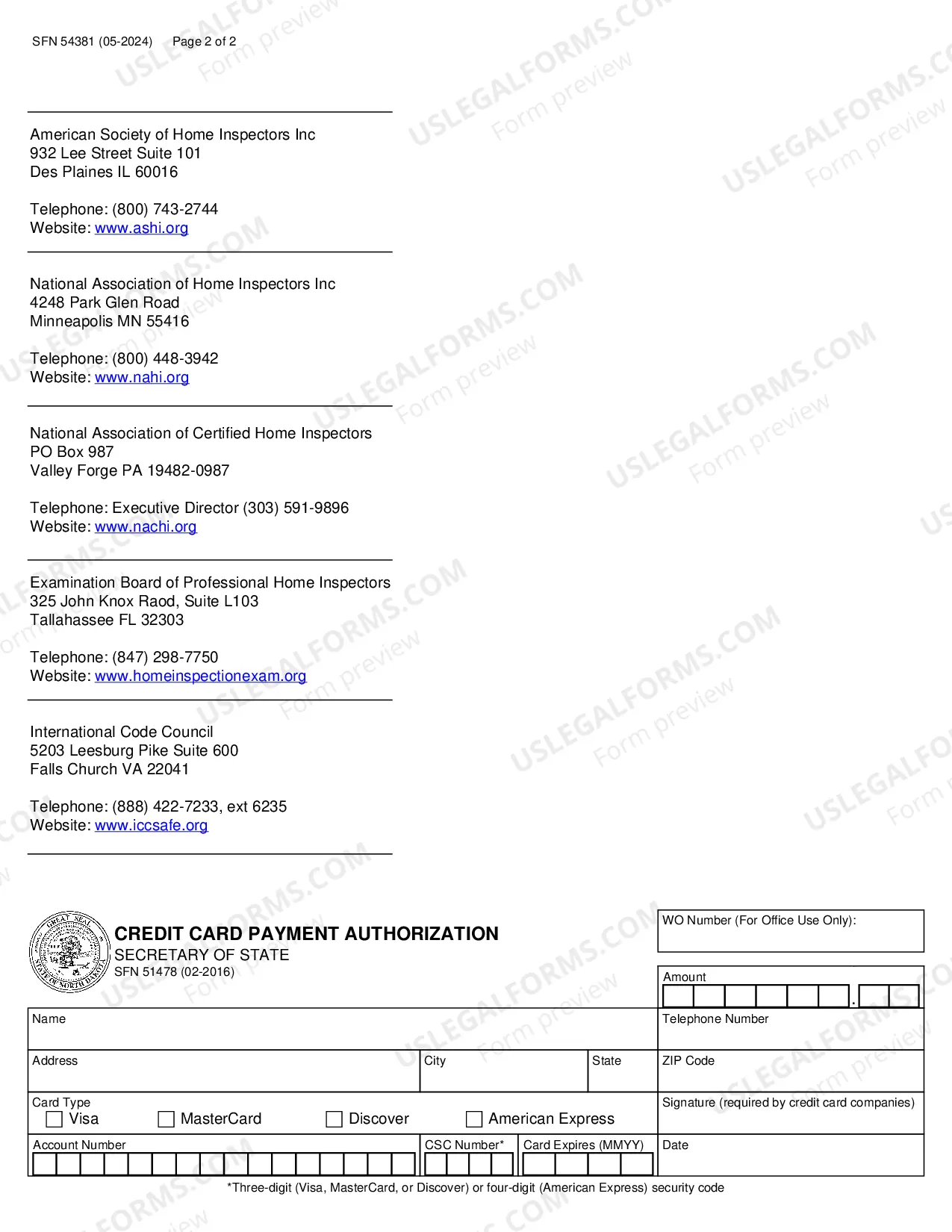 Preview HOME INSPECTOR REGISTRATION