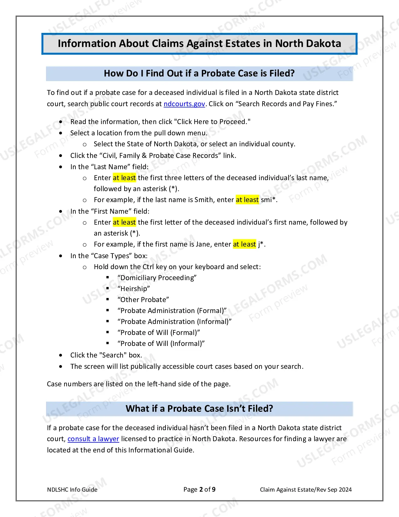 Preview Claim Against Estate