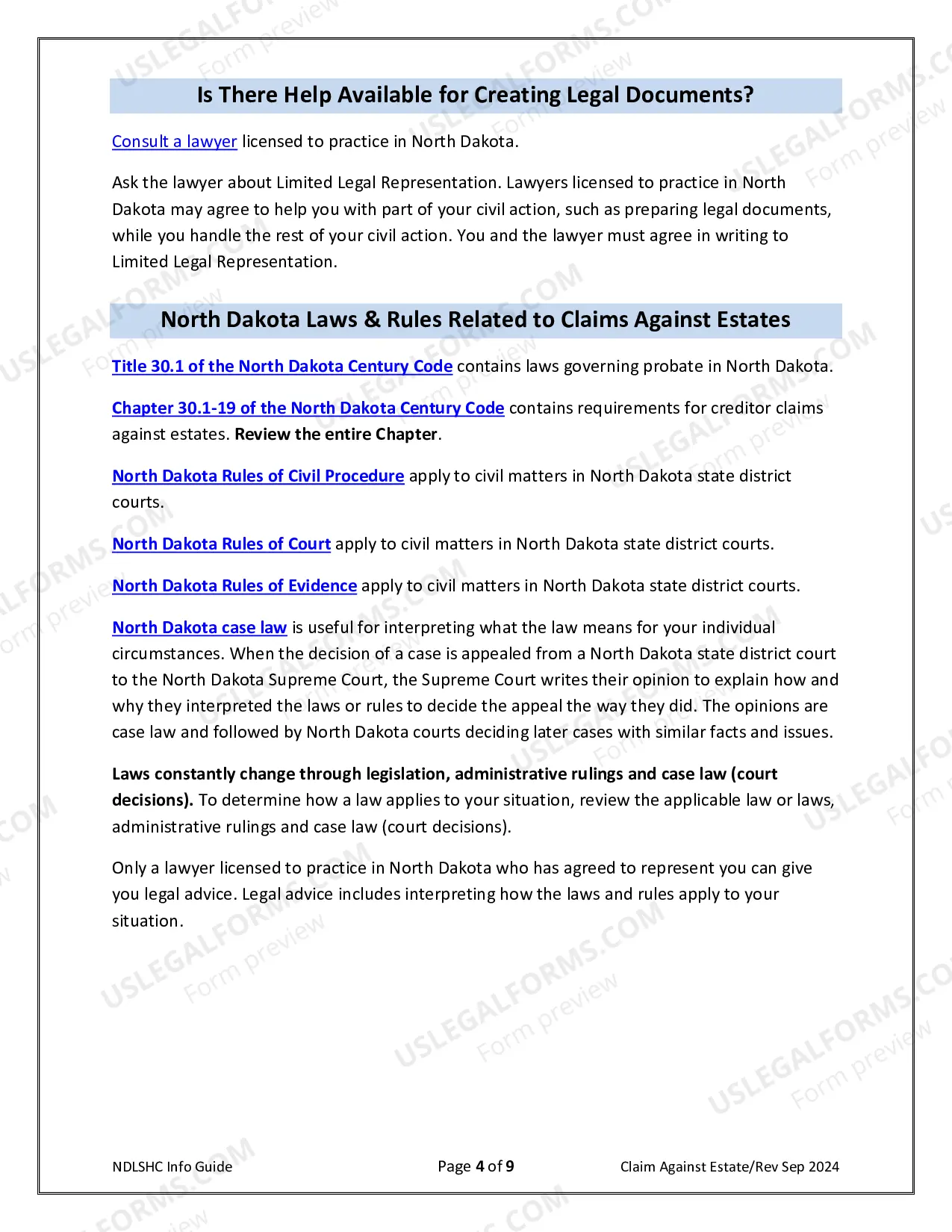 Preview Claim Against Estate