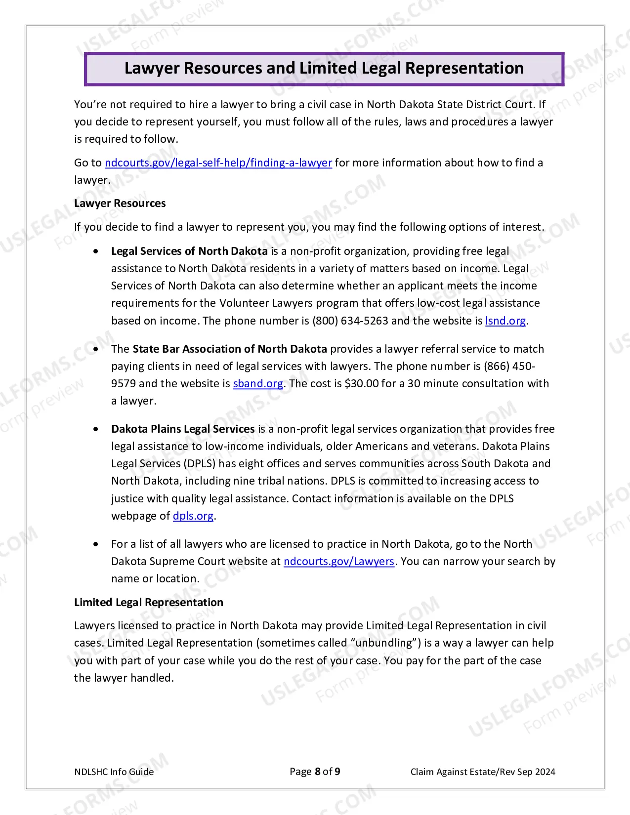 Preview Claim Against Estate