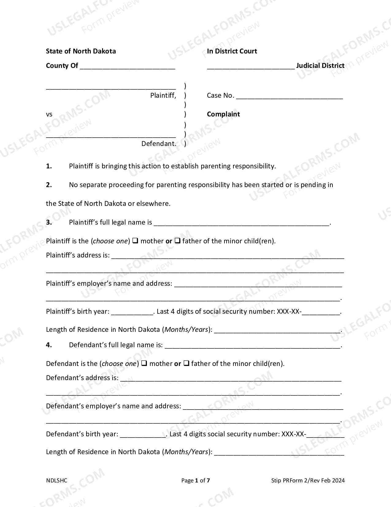 Preview Form 2 Complaint