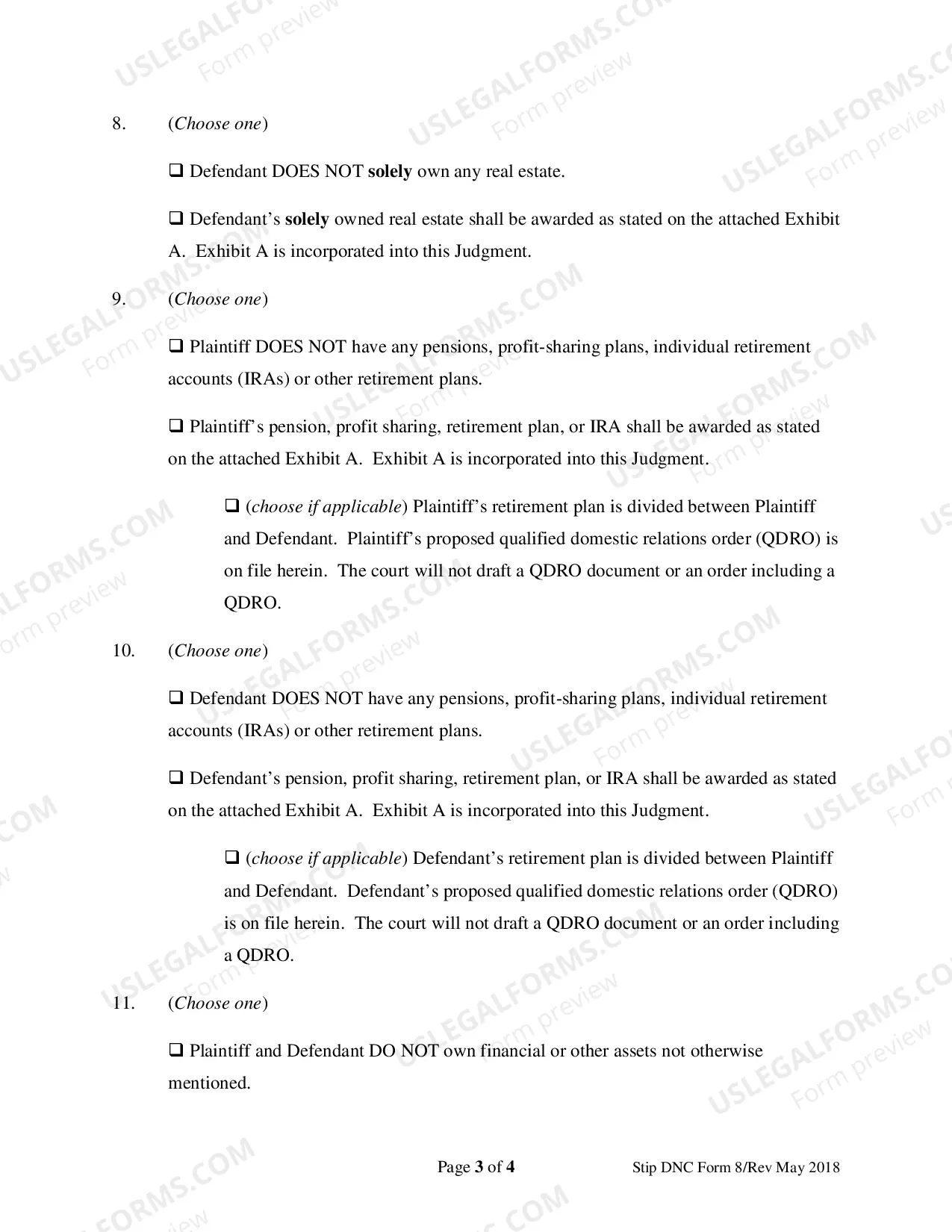 Preview Form 8 Judgment