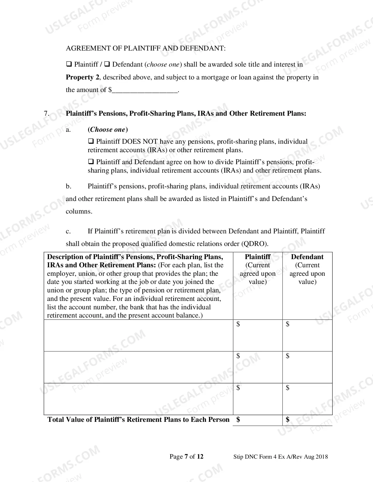 Preview Property and Debt Listing