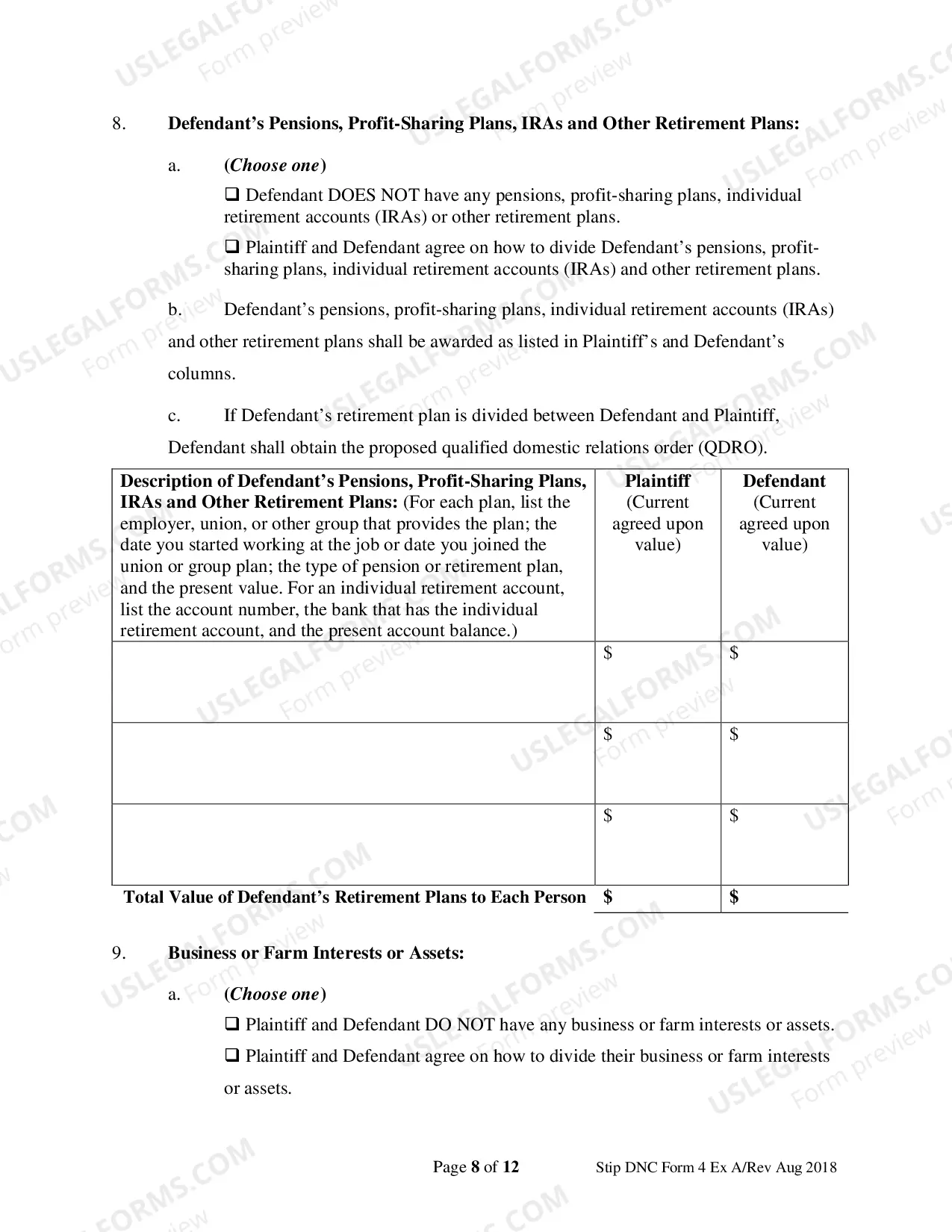Preview Property and Debt Listing