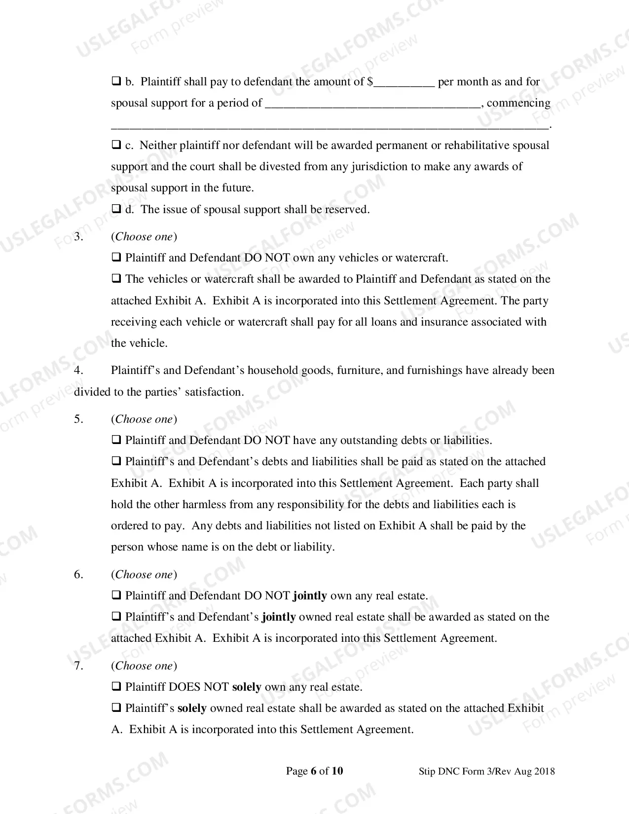 Preview Forms 1 through 10