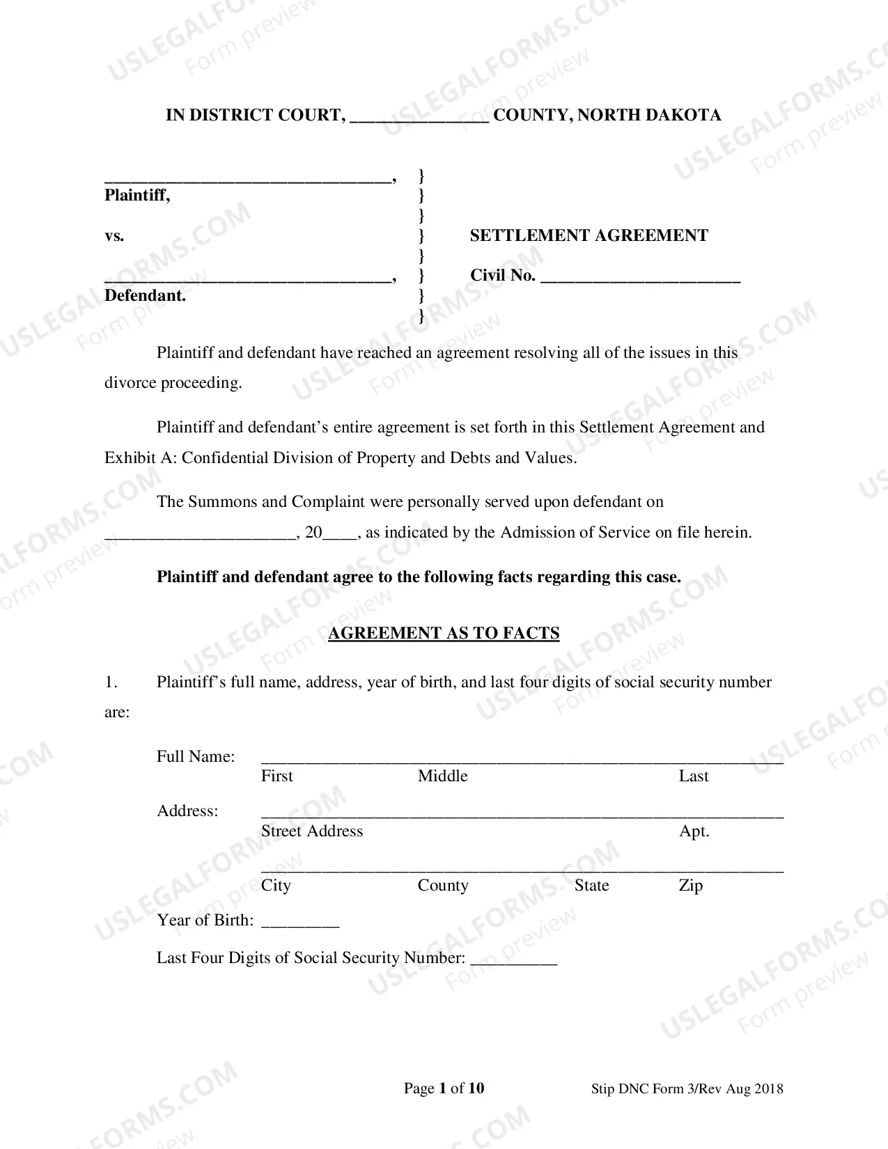 Preview Forms 1 through 10