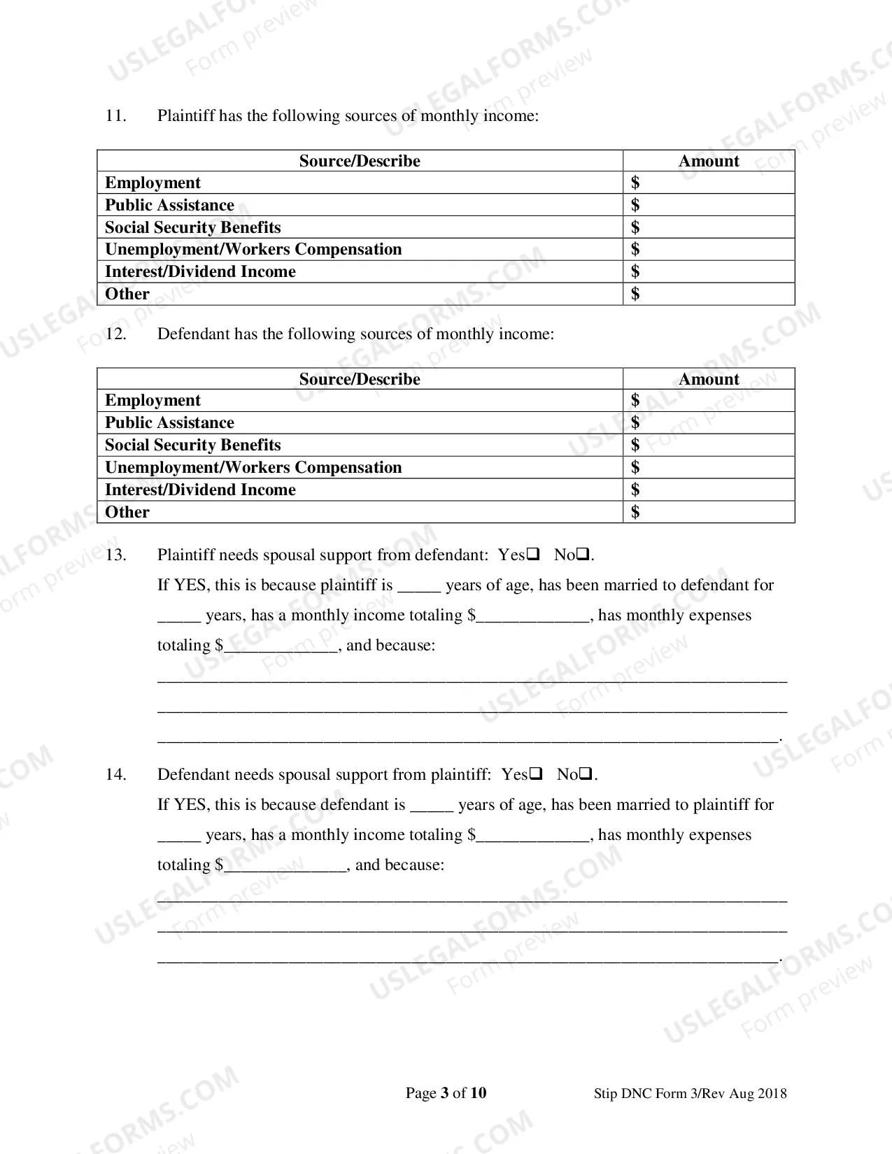 Preview Forms 1 through 10