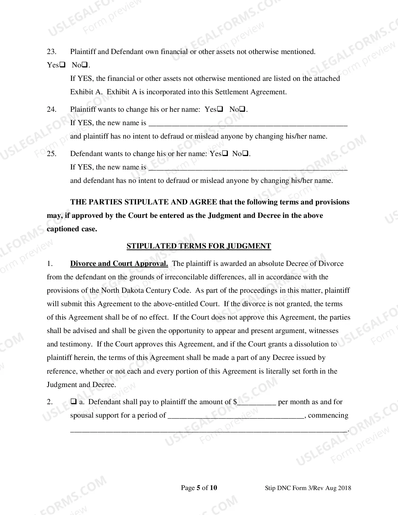 Preview Forms 1 through 10