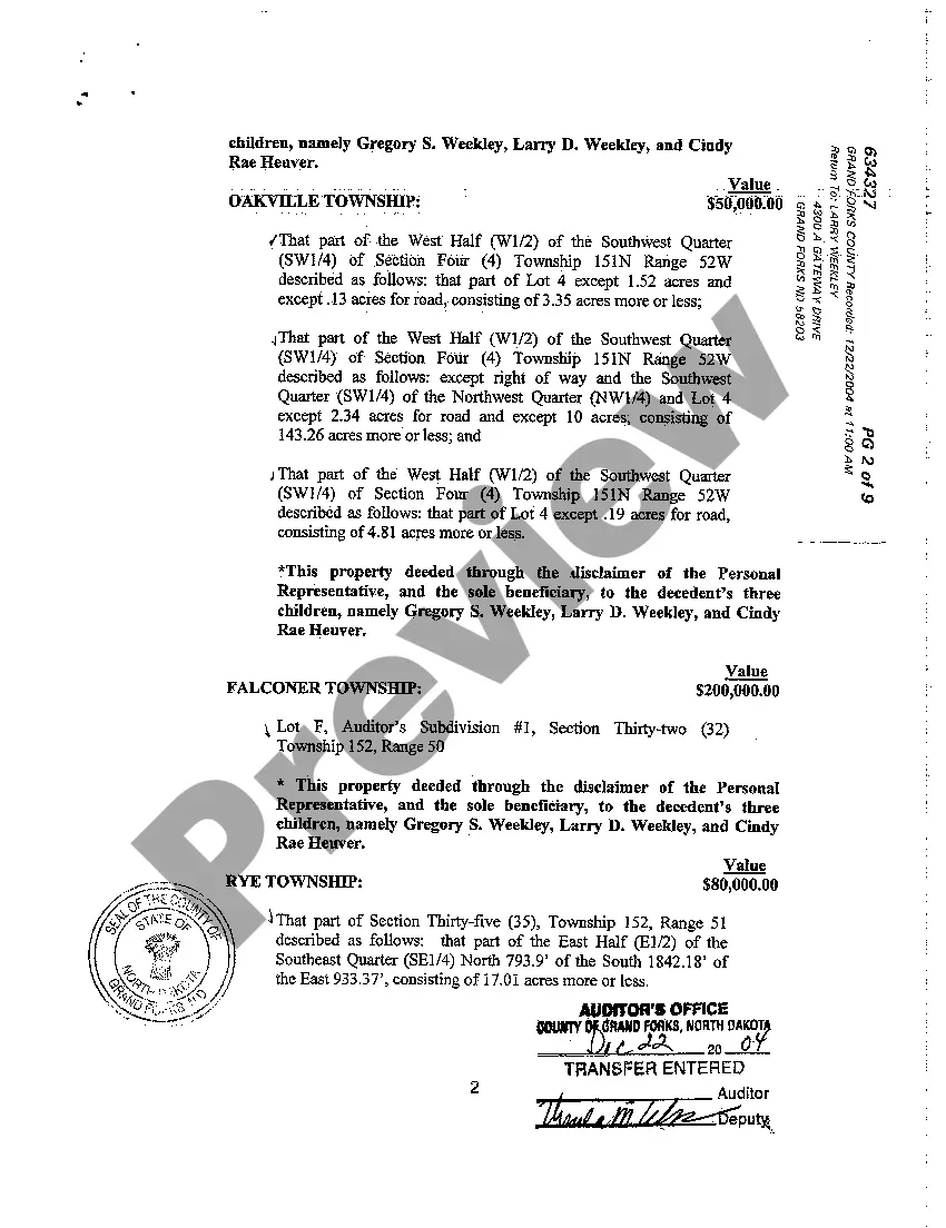 Preview A01 Final Account Appraisal of Decedent's Property