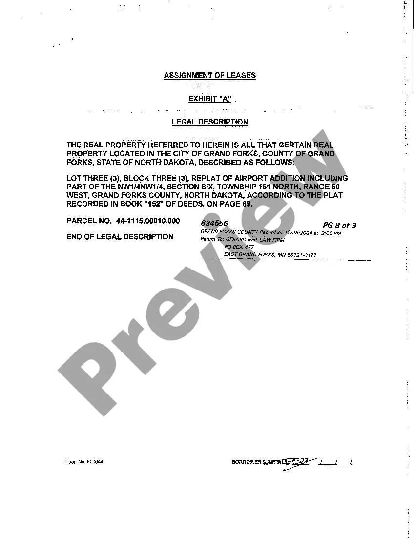 Preview Assignment of Leases