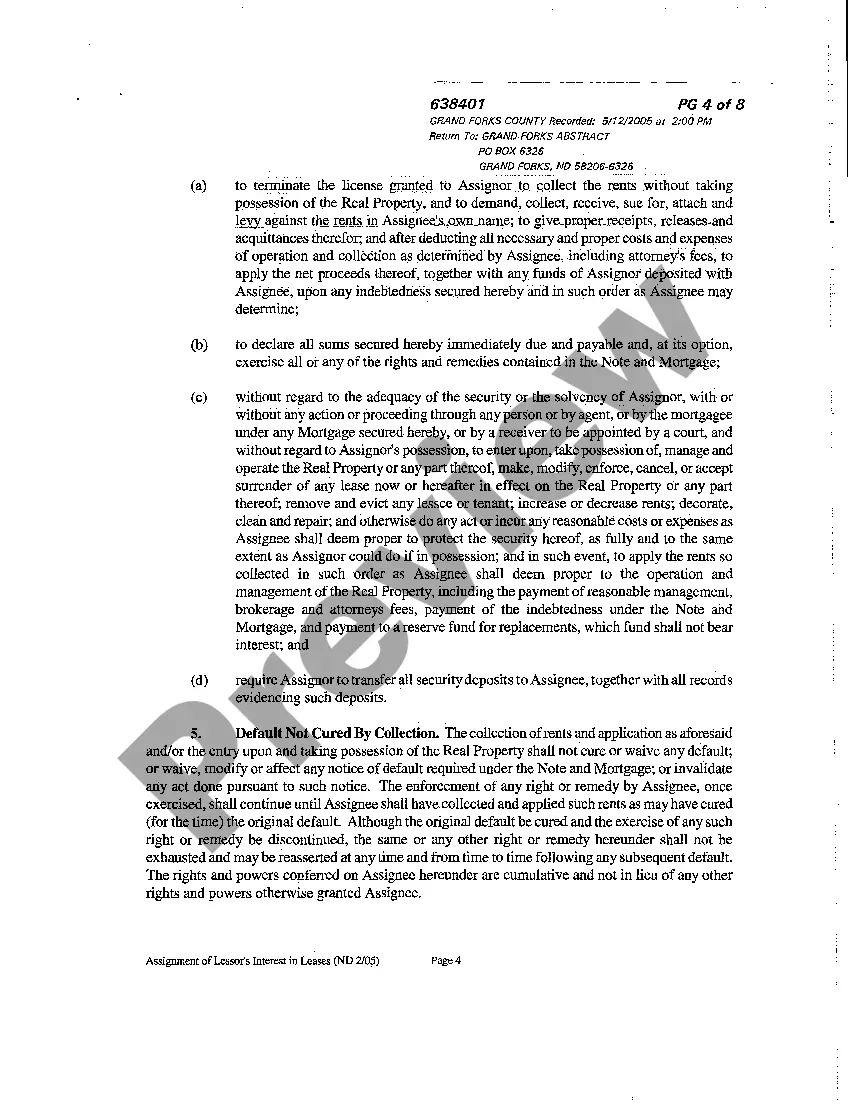 Preview Assignment of Lessor's Interest in Leases