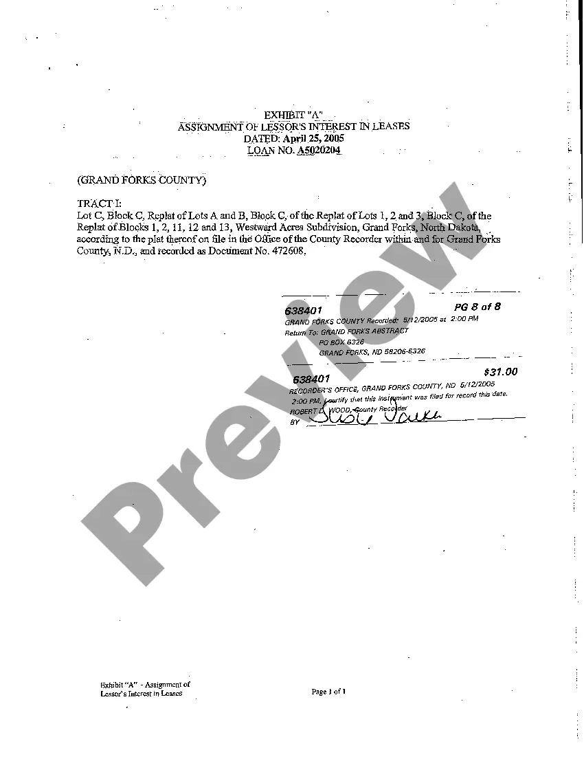 Preview Assignment of Lessor's Interest in Leases