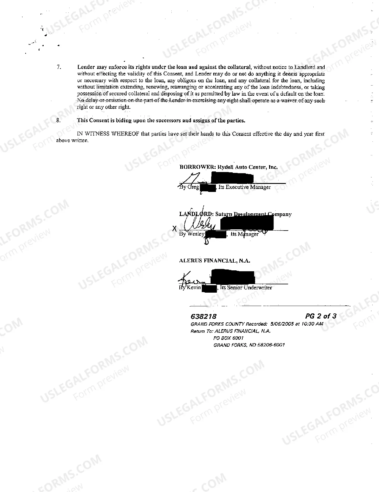 Preview Landlord's Consent to Security Interest in Goods Located on Property