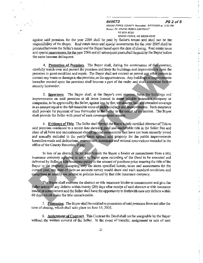 Preview Sample Contract for Deed