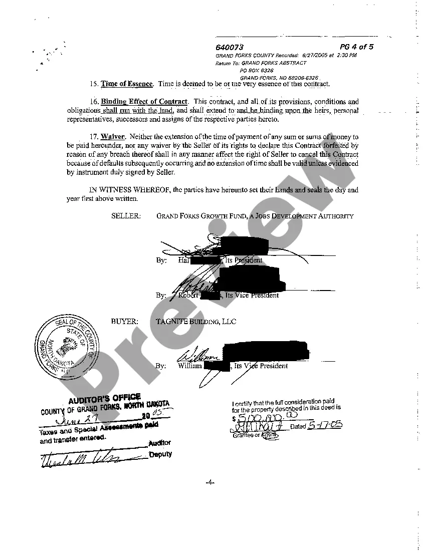 Preview Sample Contract for Deed