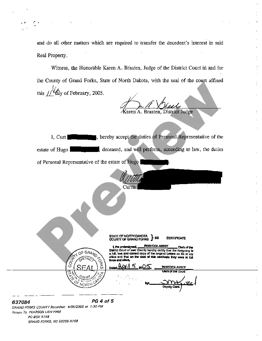 Get Letters Testamentary For Sale of Real Property Preview Letters Testamentary For Sale of Real Property