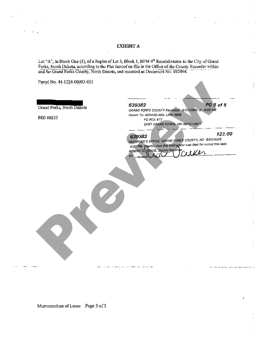 Preview Memorandum of Lease