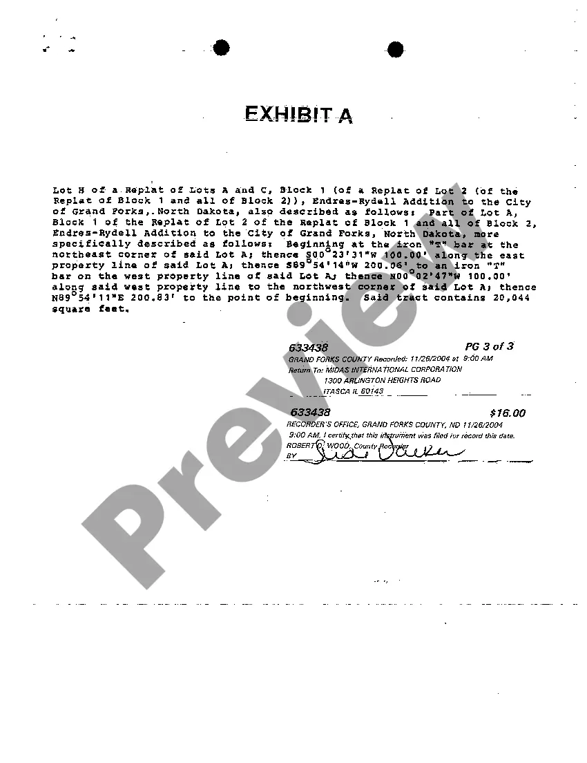 Preview Memorandum of Option Lease Agreement