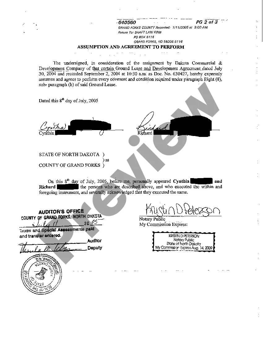 Preview Assignment of Leasehold Interest