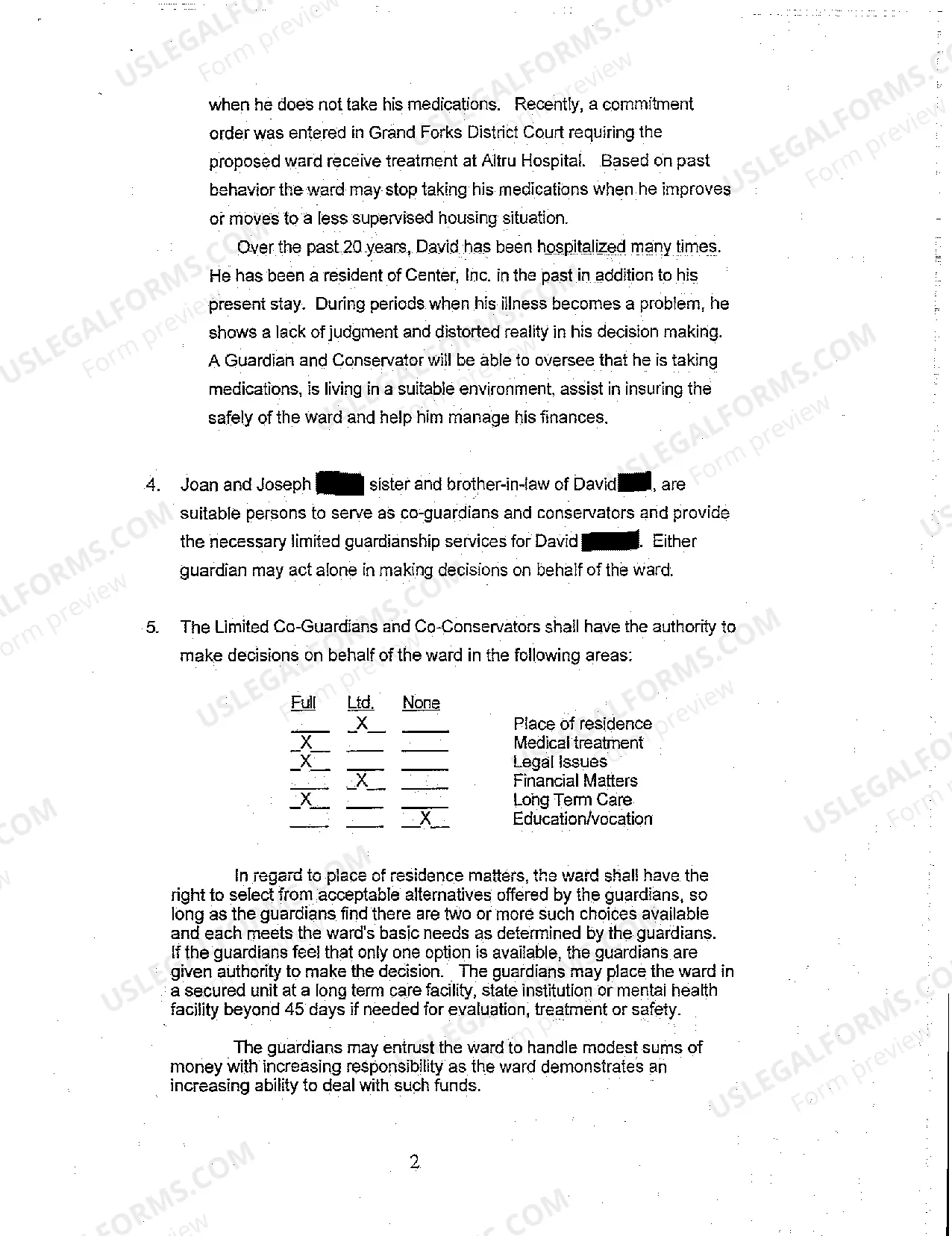 Preview A09 Order Appointing Limited Co-Guardians and Co-Conservators