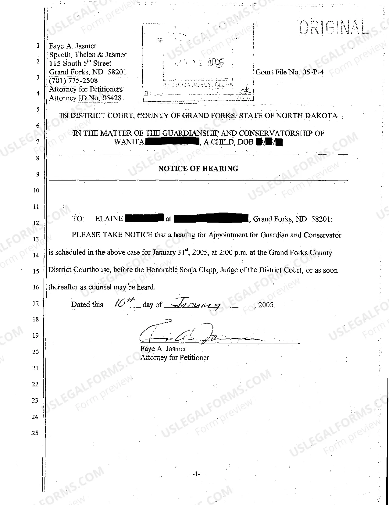 Preview A02 Notice of Hearing