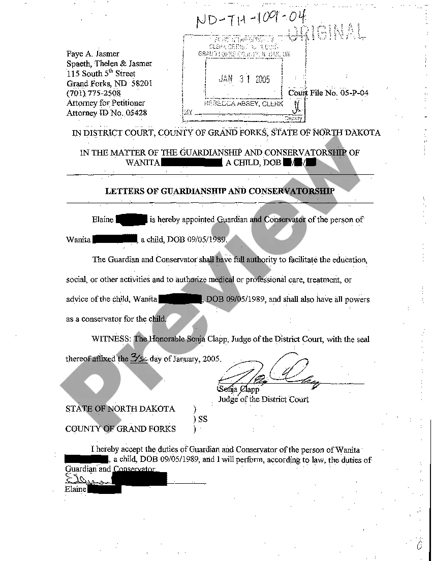 Preview A04 Letters of Guardianship and Conservatorship