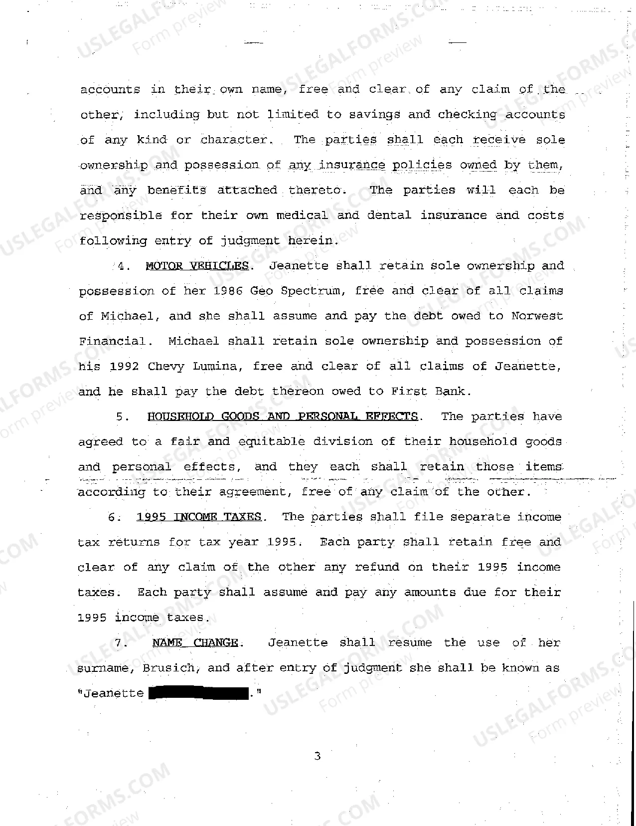 Preview A01 Judgment and Decree Ordering in Part Payment of Child Support