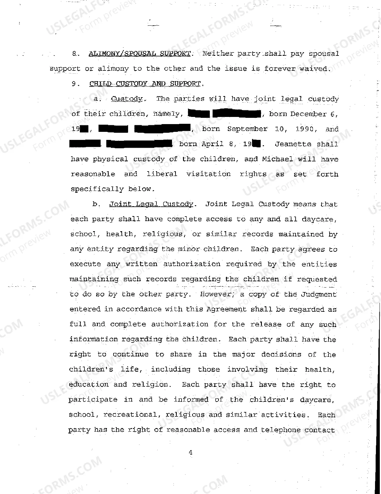 Preview A01 Judgment and Decree Ordering in Part Payment of Child Support