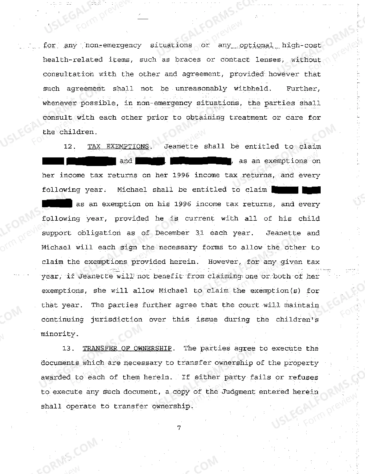 Preview A01 Judgment and Decree Ordering in Part Payment of Child Support