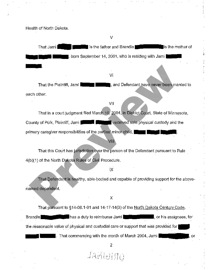 Get A01 Complaint for Child Support Enforcement Preview A01 Complaint for Child Support Enforcement