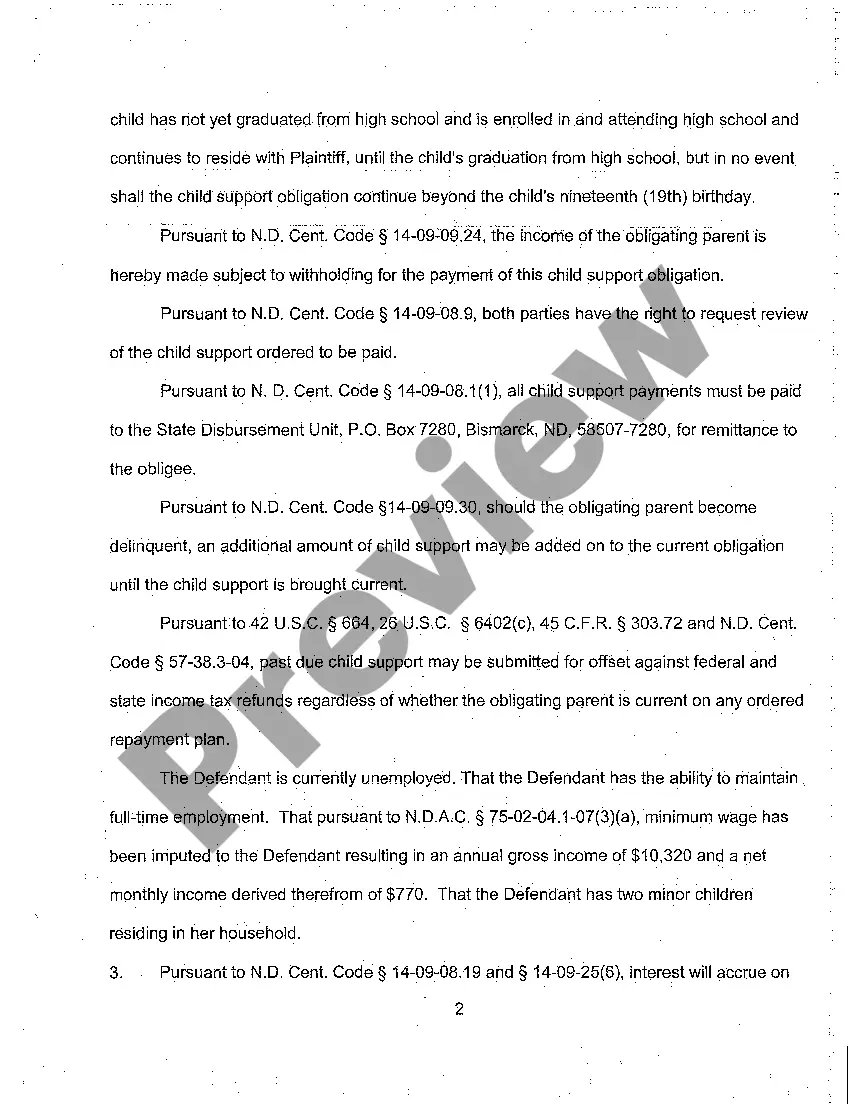 Preview A03 Judgment regarding Child Support