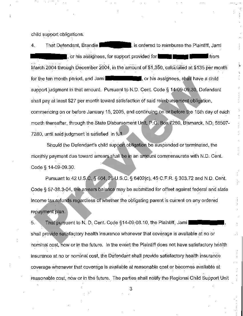 Preview A03 Judgment regarding Child Support