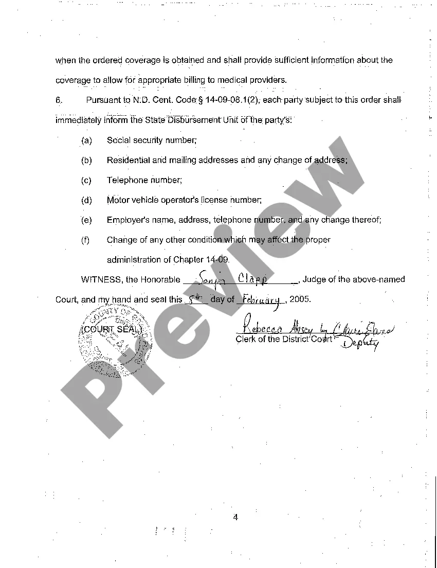 Preview A03 Judgment regarding Child Support