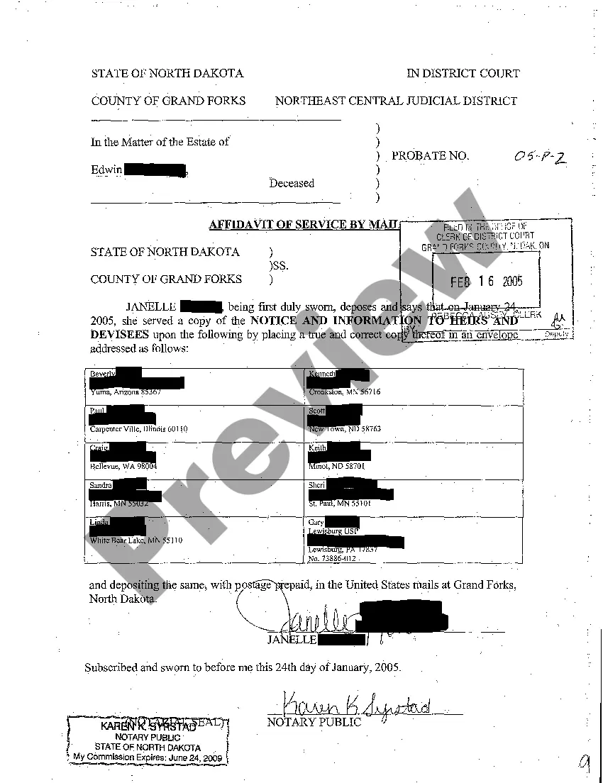 Preview A06 Notice and Information to Heirs and Devisees