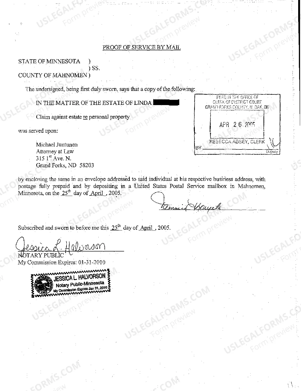 Preview A05 Claim Against Estate