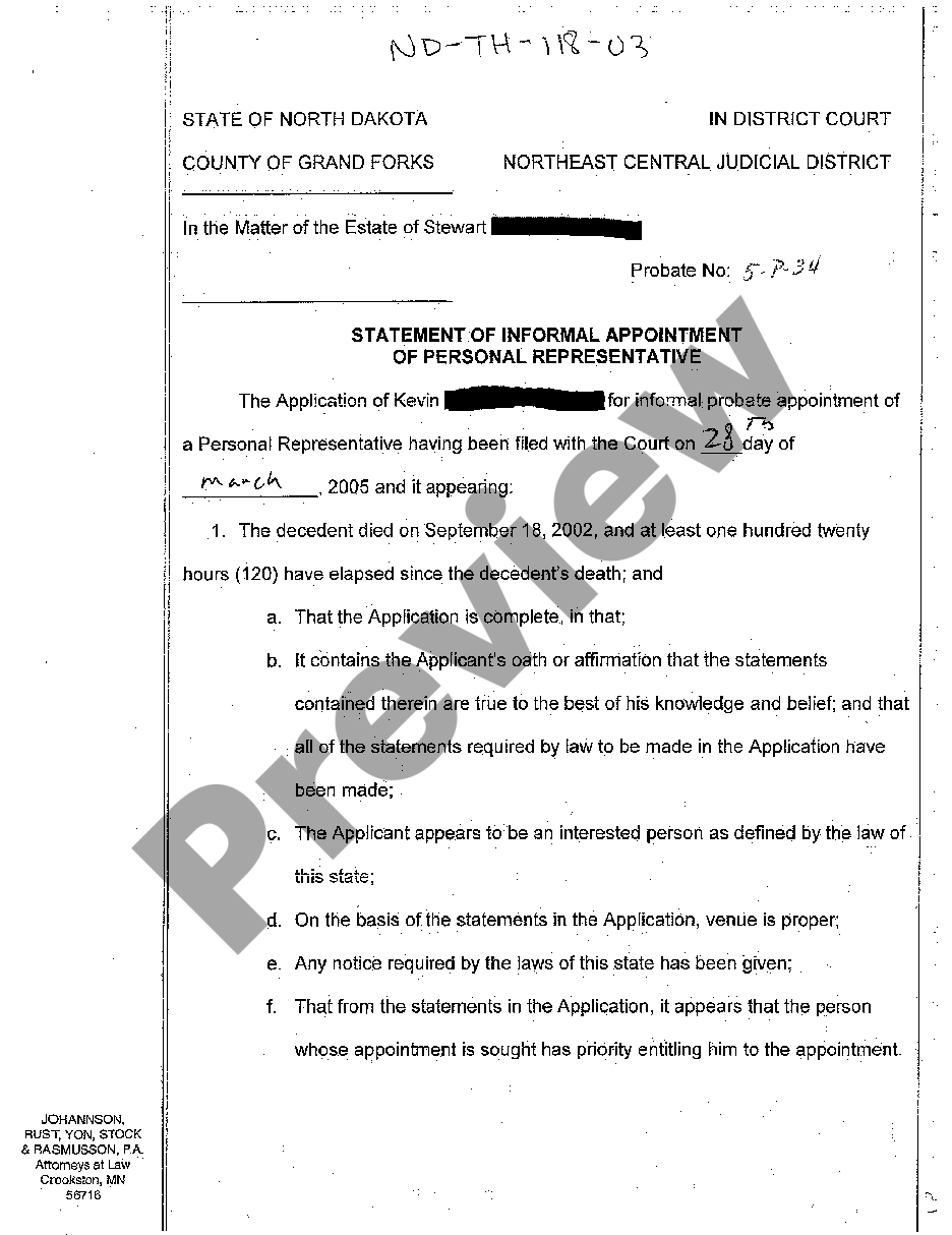 fargo-north-dakota-statement-of-informal-appointment-of-personal