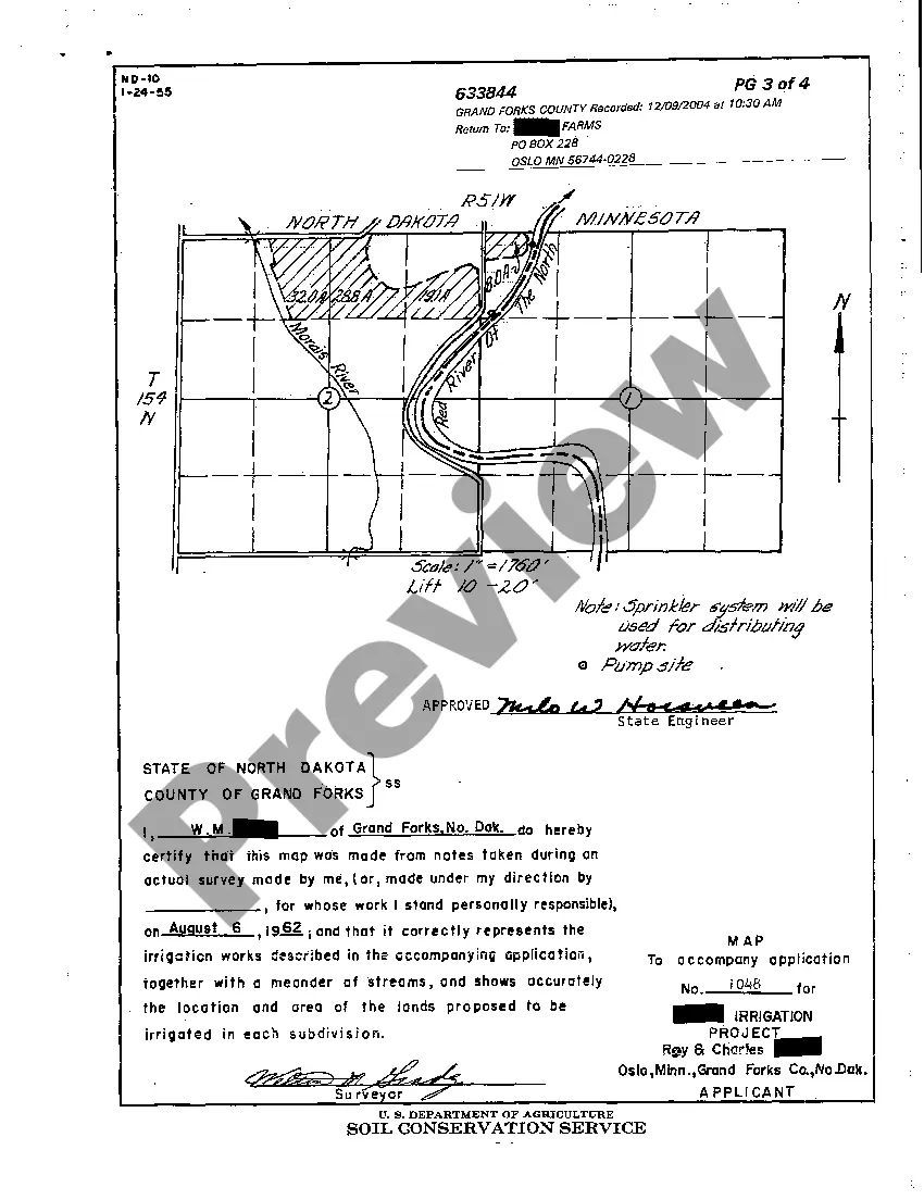 Preview Assignment of Perfected Water Permit regarding irrigation