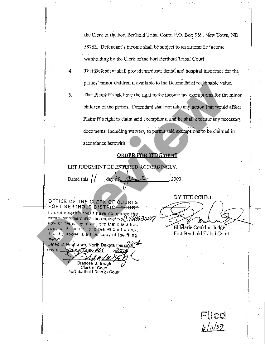 Get A01 Findings of Fact, Conclusions of Law, and Order for Judgment Preview A01 Findings of Fact, Conclusions of Law, and Order for Judgment