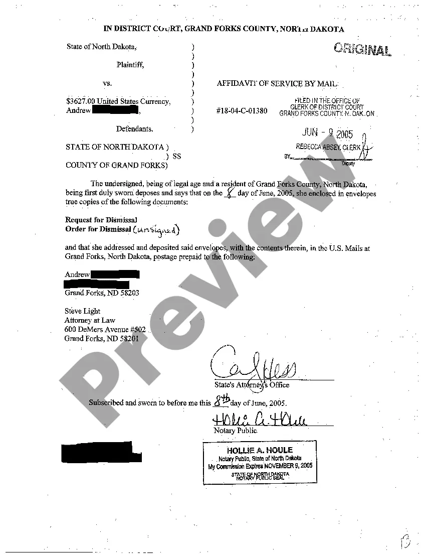 Preview A05 Request for Dismissal