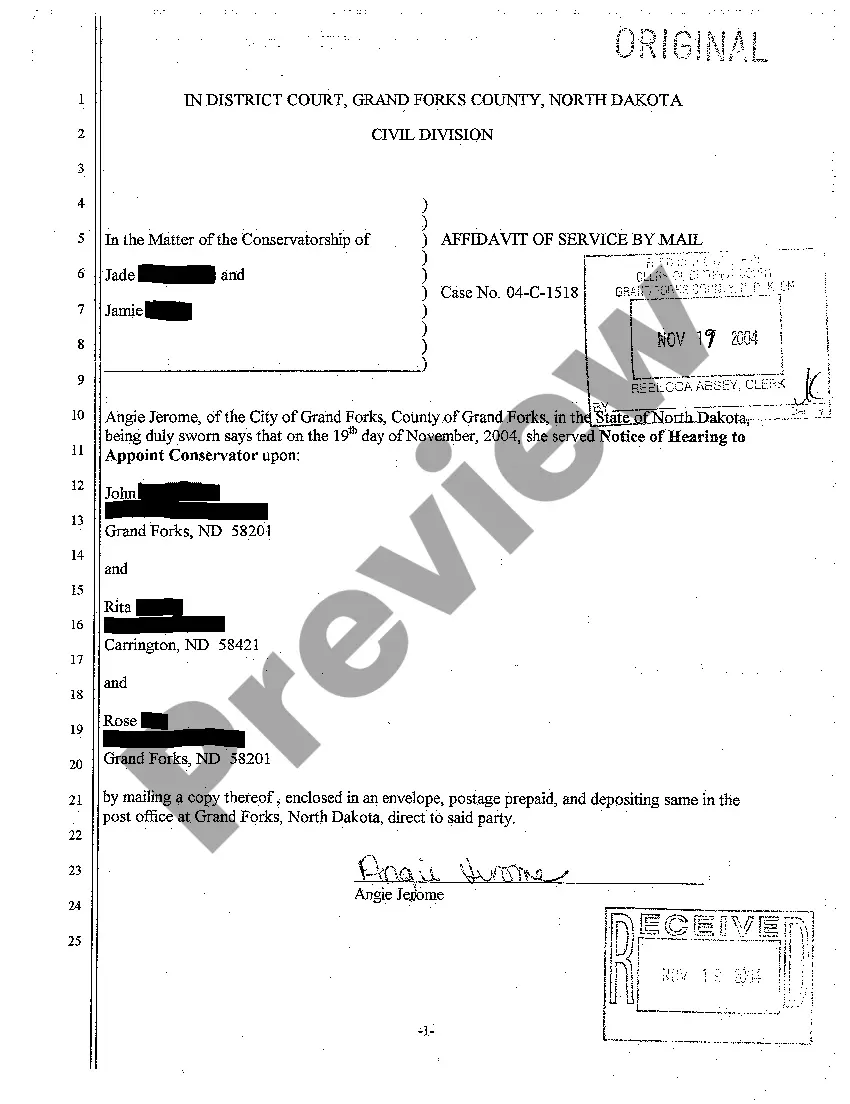 Preview A02 Notice of Hearing to Appoint Conservator