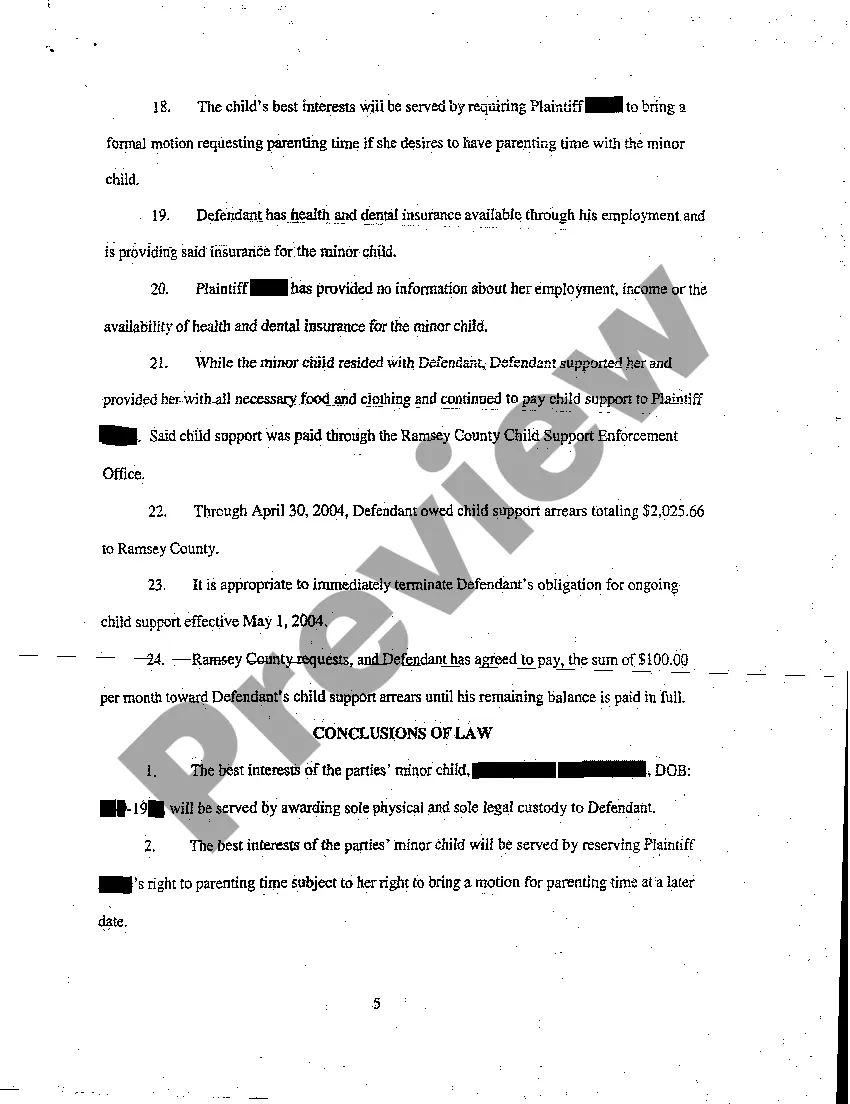Get A03 Findings of Fact, Conclusions of Law, Order for Judgment and Judgment Preview A03 Findings of Fact, Conclusions of Law, Order for Judgment and Judgment