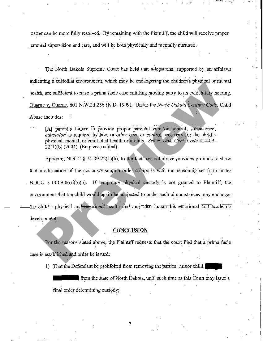 Preview A01 Plaintiff's Brief in Support of Motion for Emergency Interim Order