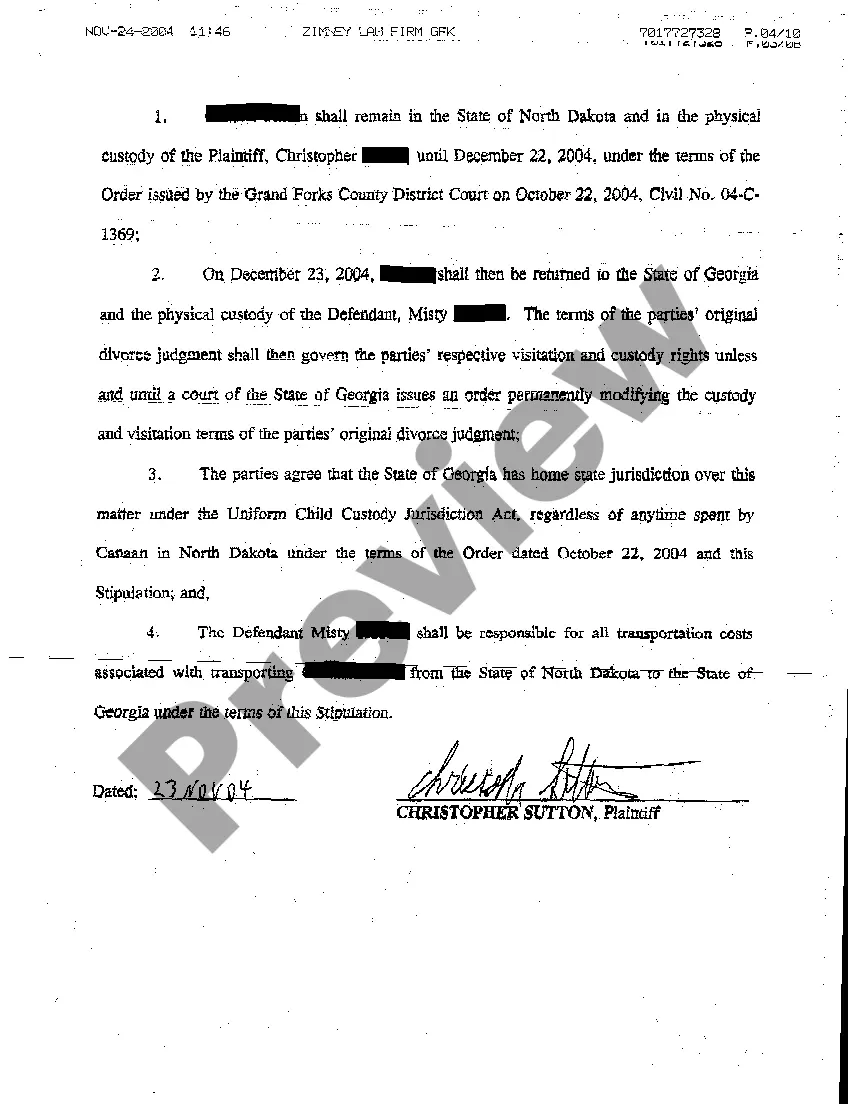 Preview A04 Stipulation of Parties regarding temporary custody