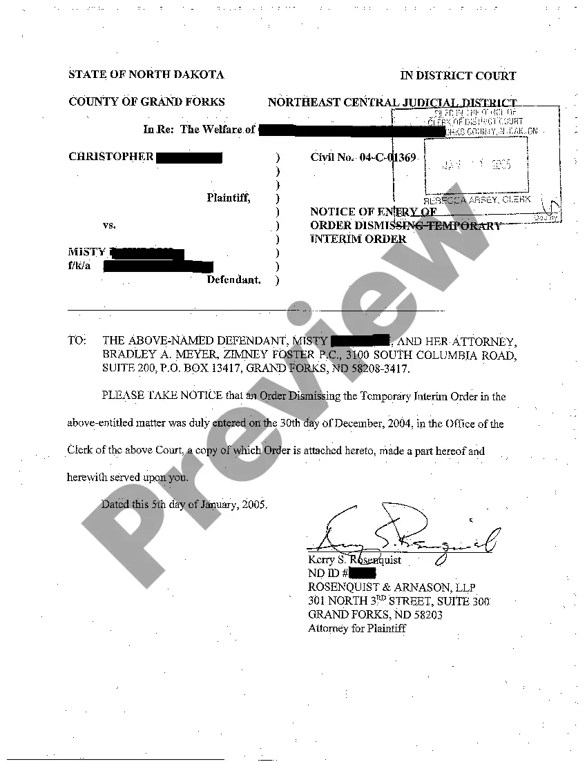 Preview A07 Order Dismissing Temporary Interim Order