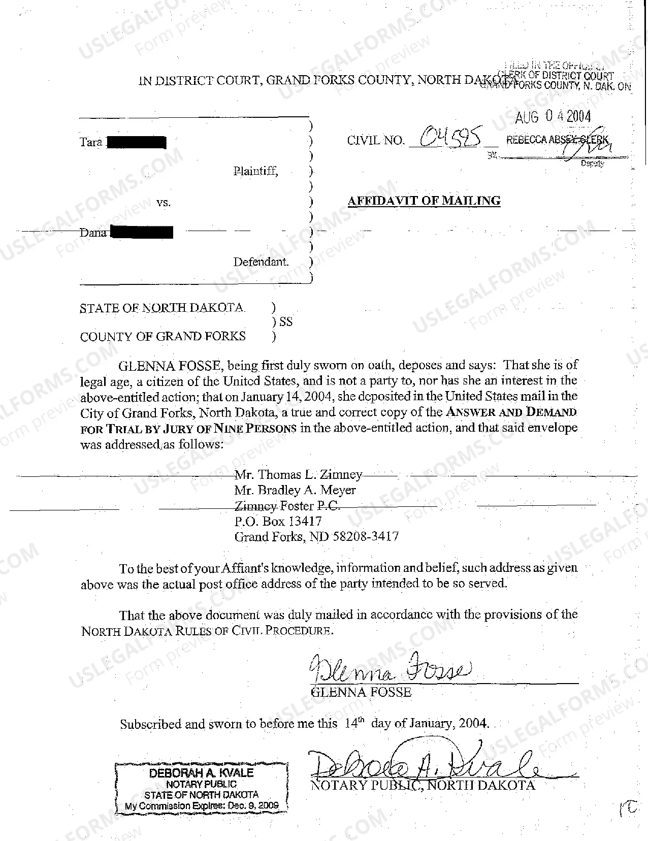 Preview A05 Demand for Trial by Jury of Nine Persons