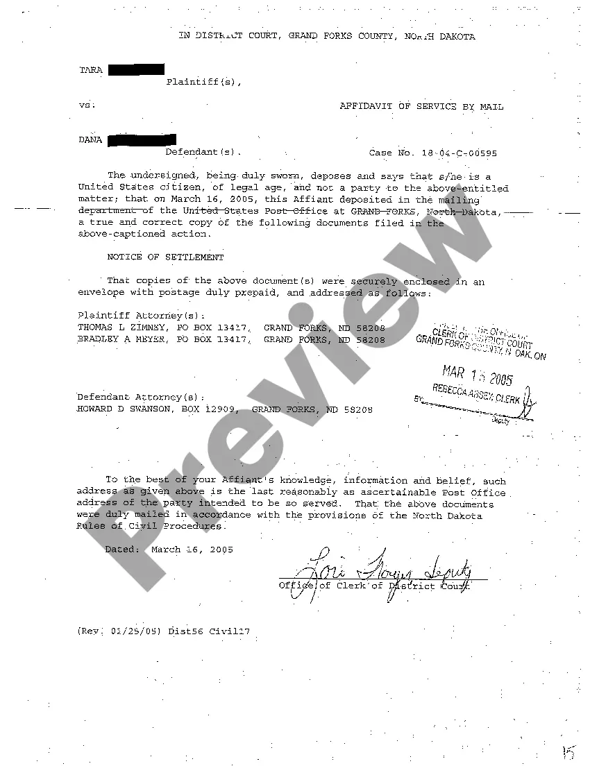 Get A07 Notice of Settlement Preview A07 Notice of Settlement